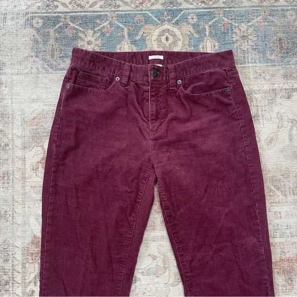 J Crew Corduroy Maroon Straight Leg Pants Women’s Size 29. S - Picture 4 of 7